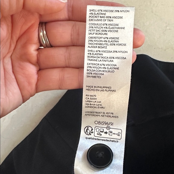 NWT Anthropologie Maeve The Naomi  Wide-Leg Flare Pants Black Size 6 - Picture 9 of 10